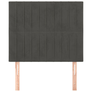 vidaXL Headboard Dark Grey 80 x 5 x 118/128 cm Velvet