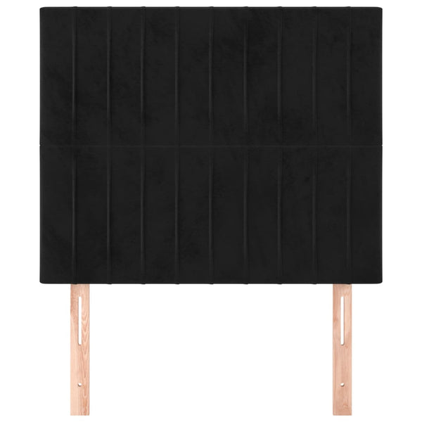 vidaXL Headboard Black 80x5x118/128 cm Velvet