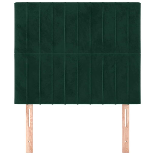 vidaXL Headboard Dark Green 80x5x118/128 cm Velvet