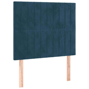 vidaXL Headboard Dark Blue 80x5x118/128 cm Velvet