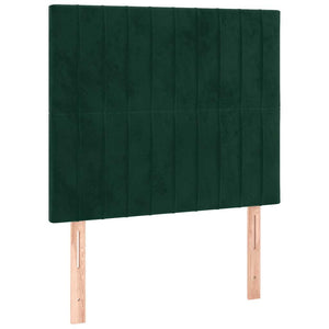 vidaXL Headboard Dark Green 90x5x118/128 cm Velvet