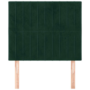 vidaXL Headboard Dark Green 90x5x118/128 cm Velvet