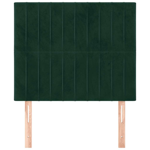 vidaXL Headboard Dark Green 90x5x118/128 cm Velvet