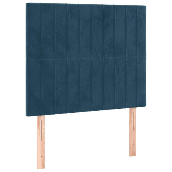 vidaXL Headboard Dark Blue 90x5x118/128 cm Velvet