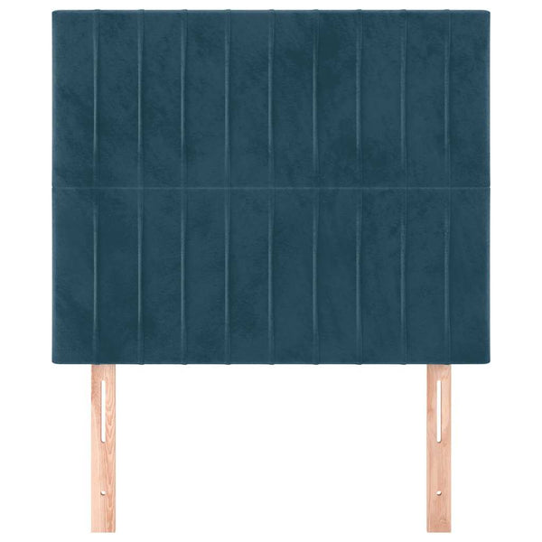 vidaXL Headboard Dark Blue 90x5x118/128 cm Velvet
