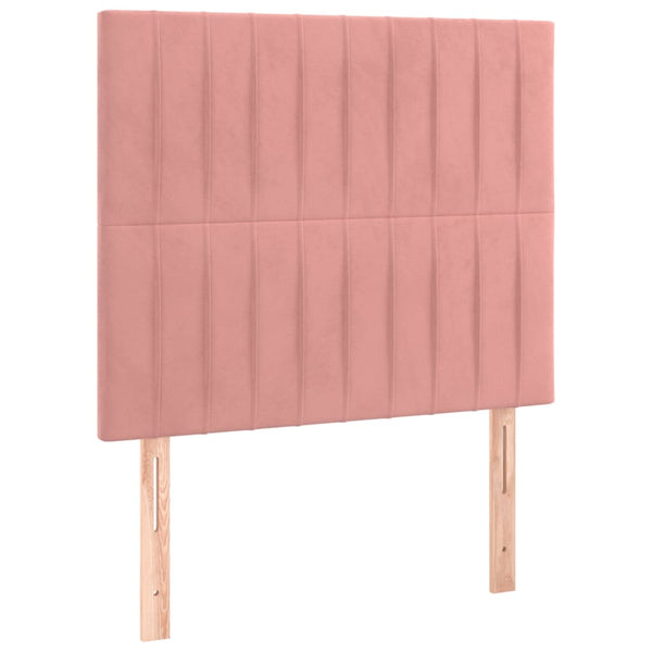 vidaXL Headboard Pink 90x5x118/128 cm Velvet