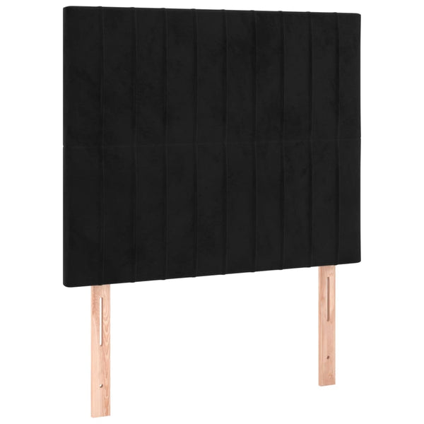vidaXL Headboard Black 100x5x118/128 cm Velvet