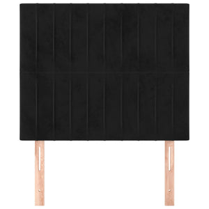vidaXL Headboard Black 100x5x118/128 cm Velvet