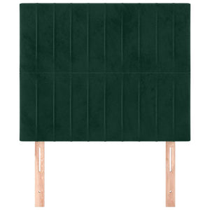 vidaXL Headboard Dark Green 100x5x118/128 cm Velvet