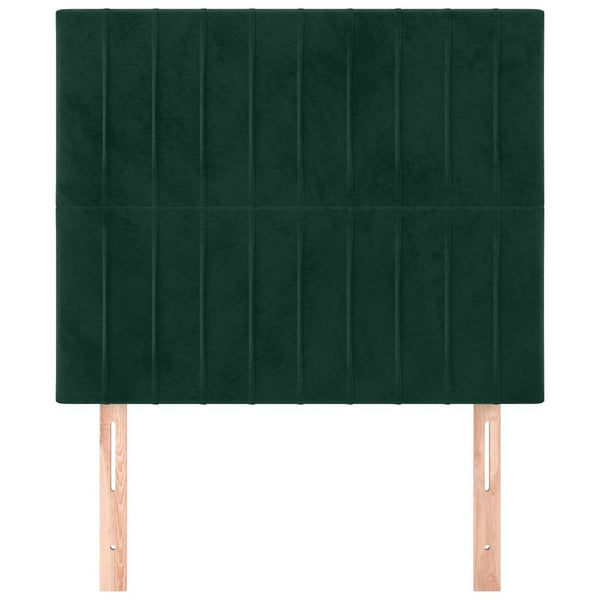 vidaXL Headboard Dark Green 100x5x118/128 cm Velvet