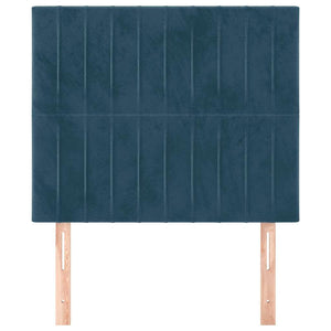 vidaXL Headboard Dark Blue 100x5x118/128 cm Velvet