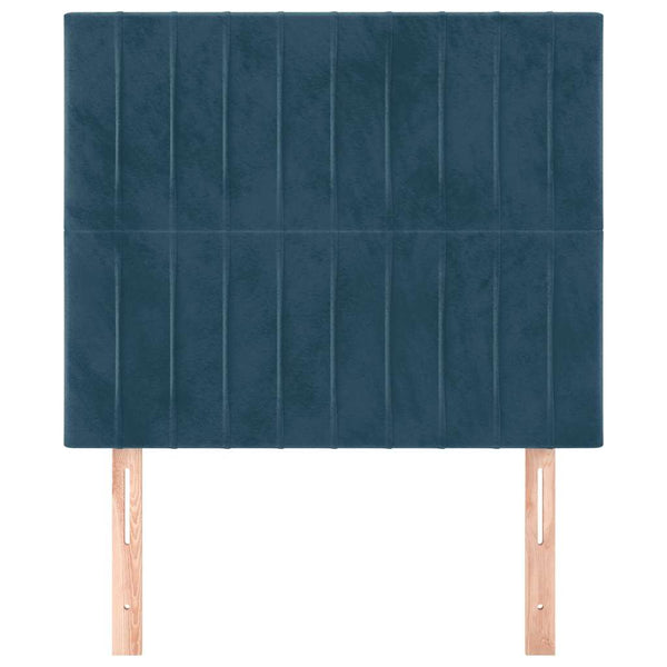 vidaXL Headboard Dark Blue 100x5x118/128 cm Velvet