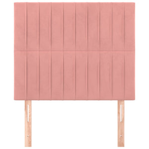 vidaXL Headboard Pink 100 x 5 x 118/128 cm Velvet
