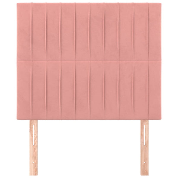 vidaXL Headboard Pink 100 x 5 x 118/128 cm Velvet
