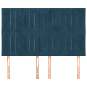 vidaXL Headboard Dark Blue 144x5x118/128 cm Velvet