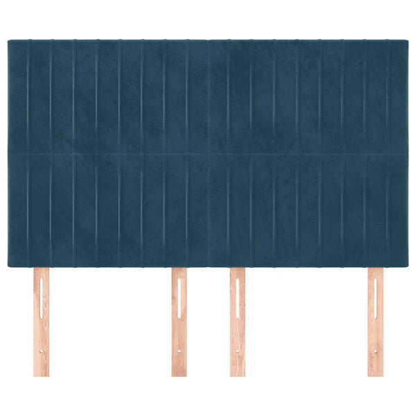 vidaXL Headboard Dark Blue 144x5x118/128 cm Velvet