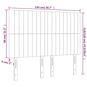 vidaXL Headboard Dark Blue 144x5x118/128 cm Velvet