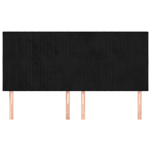 vidaXL Headboard Black 160x5x118/128 cm Velvet