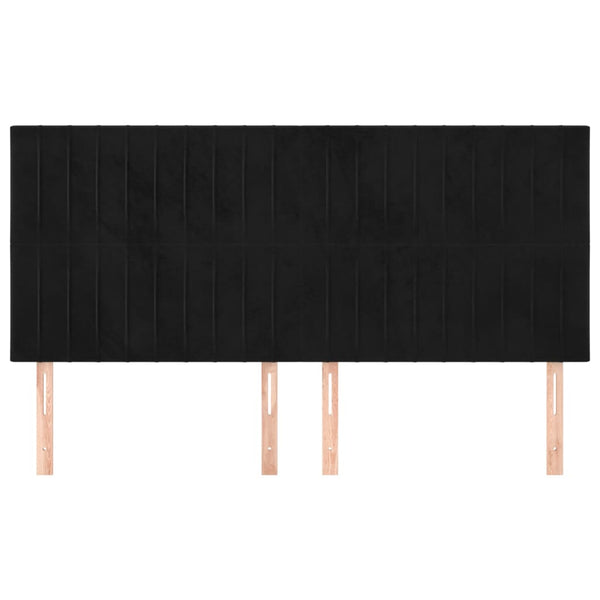 vidaXL Headboard Black 160x5x118/128 cm Velvet