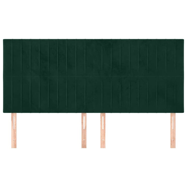 vidaXL Headboard Dark Green 160x5x118/128 cm Velvet