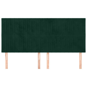 vidaXL Headboard Dark Green 180x5x118/128 cm Velvet
