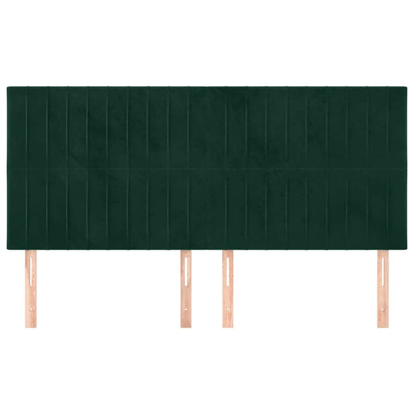 vidaXL Headboard Dark Green 180x5x118/128 cm Velvet