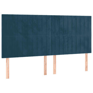 vidaXL Headboard Dark Blue 180x5x118/128 cm Velvet
