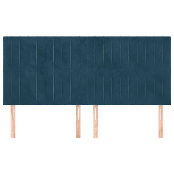 vidaXL Headboard Dark Blue 180x5x118/128 cm Velvet