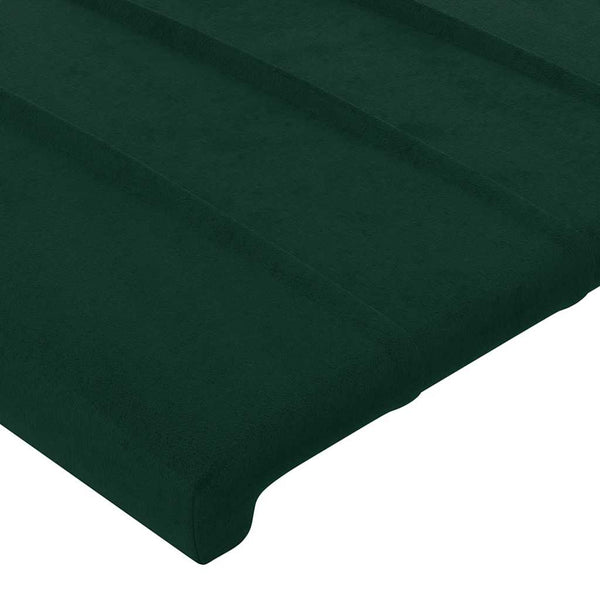 vidaXL Headboard Dark Green 200 x 5 x 118/128 cm Velvet
