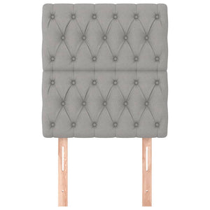 vidaXL Headboard Light Gray 80x7x118/128 cm Fabric