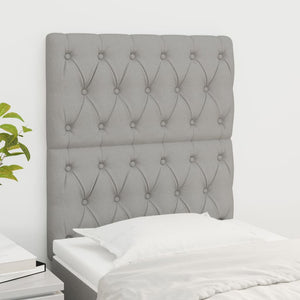 vidaXL Headboard Light Gray 80x7x118/128 cm Fabric
