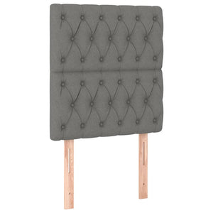 vidaXL Headboard Dark Grey 80 x 7 x 118/128 cm Fabric