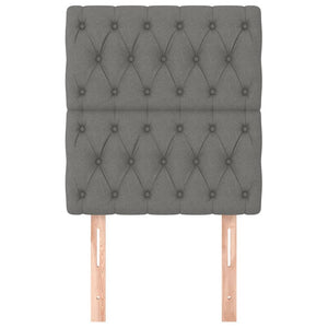 vidaXL Headboard Dark Grey 80 x 7 x 118/128 cm Fabric