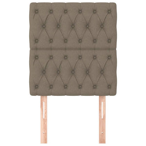 vidaXL Headboard Taupe 80x7x118/128 cm Fabric
