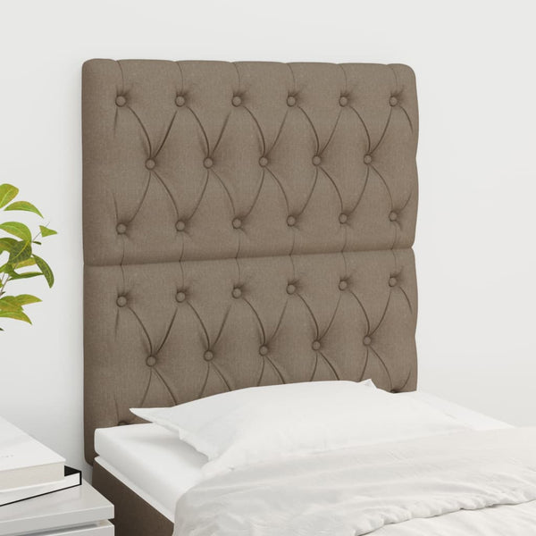 vidaXL Headboard Taupe 80x7x118/128 cm Fabric