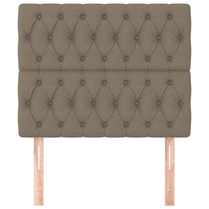 vidaXL Headboard Taupe 90x7x118/128 cm Fabric