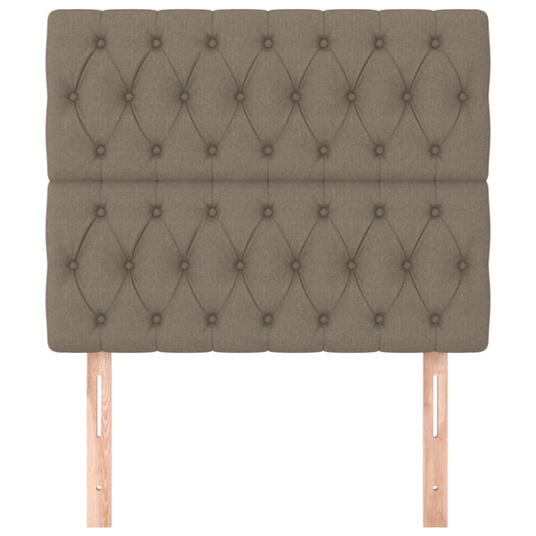 vidaXL Headboard Taupe 90x7x118/128 cm Fabric