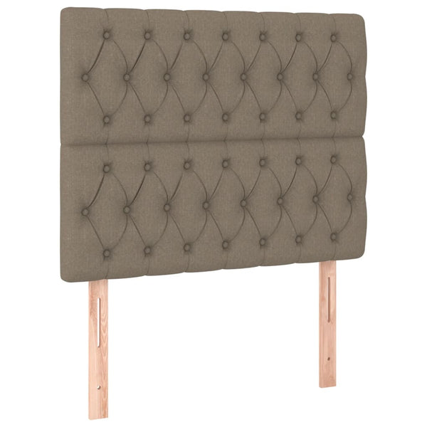 vidaXL Headboard Taupe 100x7x118/128 cm Fabric
