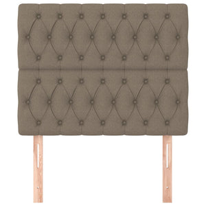vidaXL Headboard Taupe 100x7x118/128 cm Fabric