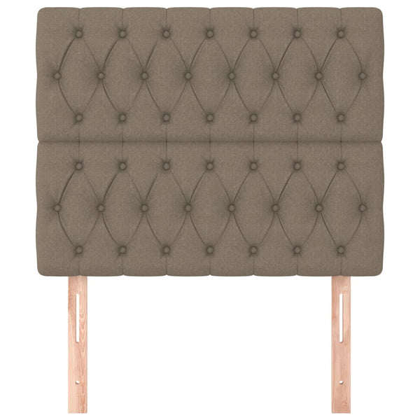 vidaXL Headboard Taupe 100x7x118/128 cm Fabric