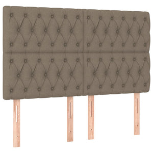 vidaXL Headboard Taupe 160x7x118/128 cm Fabric