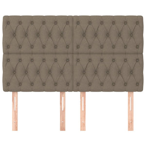 vidaXL Headboard Taupe 160x7x118/128 cm Fabric