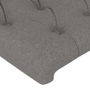 vidaXL Headboard Dark Grey 180 x 7 x 118/128 cm Fabric