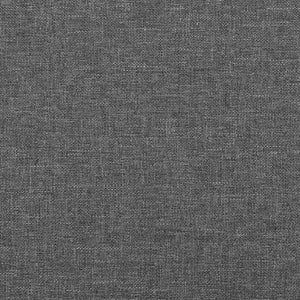 vidaXL Headboard Dark Grey 180 x 7 x 118/128 cm Fabric