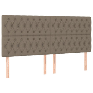 vidaXL Headboard Taupe 180x7x118/128 cm Fabric