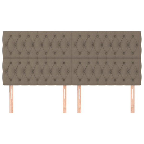 vidaXL Headboard Taupe 180x7x118/128 cm Fabric