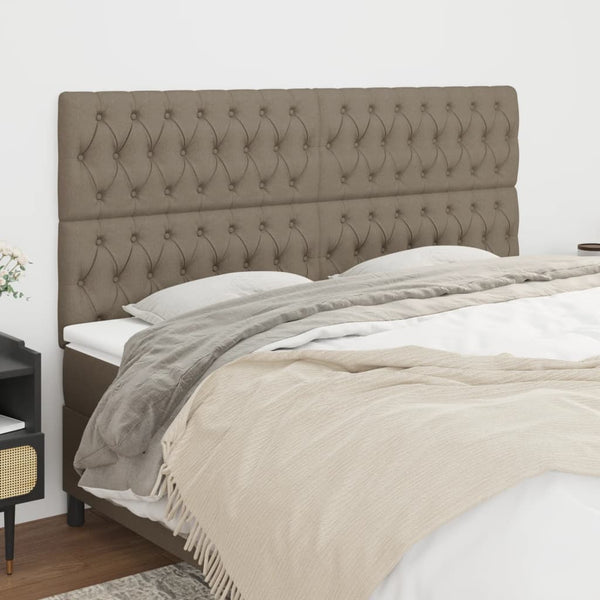 vidaXL Headboard Taupe 180x7x118/128 cm Fabric