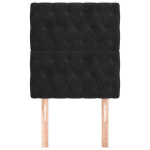 vidaXL Headboard Black 80x7x118/128 cm Velvet