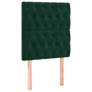 vidaXL Headboard Dark Green 80x7x118/128 cm Velvet