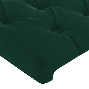 vidaXL Headboard Dark Green 80x7x118/128 cm Velvet